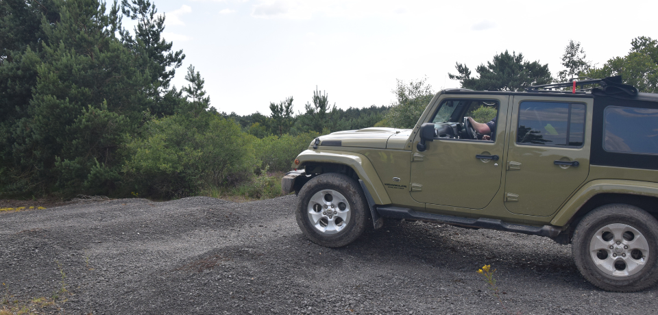 Vehicle on Compound Articulation Course at Hurn Proving Ground