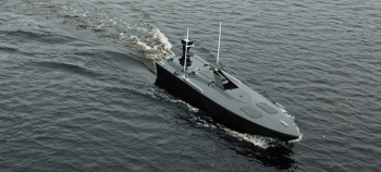 Hammerhead USV on a lake