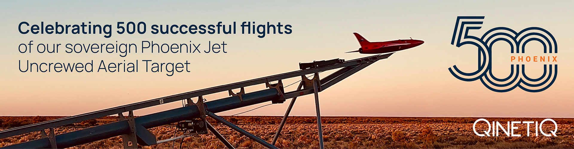 Phoenix 500 Jet being launched across land