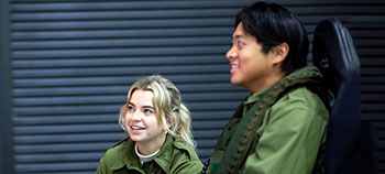 Pilots carrying out flight simulation training