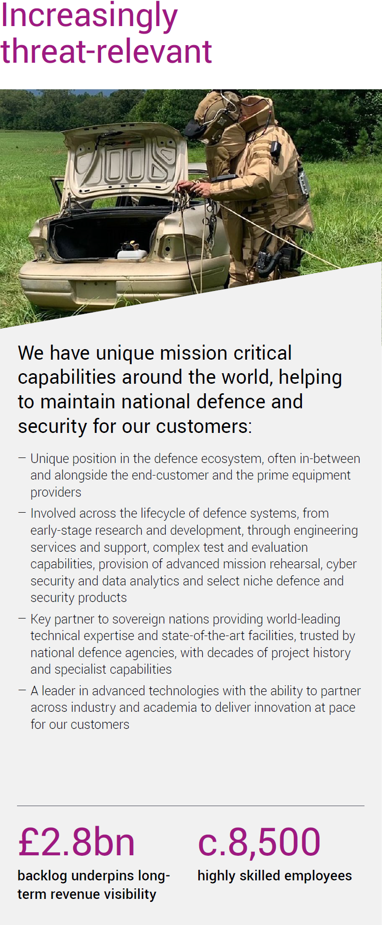 Increasingly threat-relevant