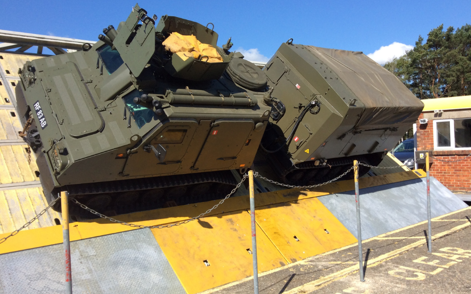 Tile platform at Hurn Proving Ground