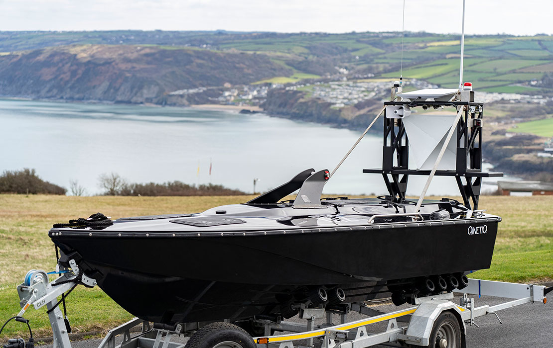Small boat overlooking Aberporth bay