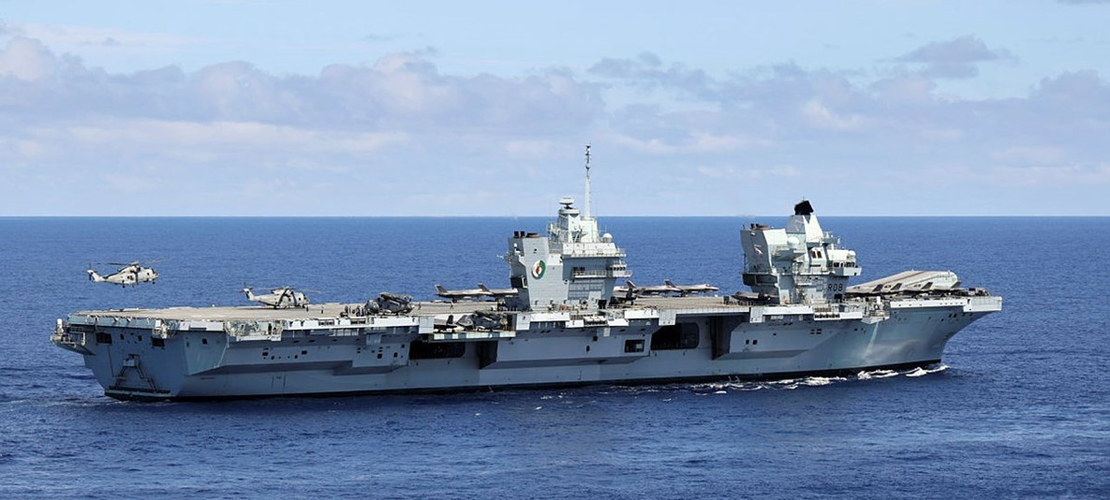 HMS Queen Elizabeth and the UK Carrier Strike Group joined ships from NATO Standing Maritime Groups One and Two for an impressive display of maritime power in the Eastern Atlantic on 28 May 2021.