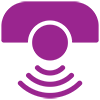 Purple icon of motion sensor