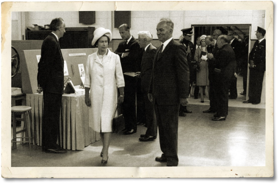 Her Majesty the Queen during her visit to Farnborough in June 1966