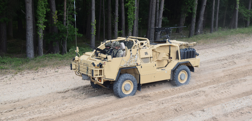 Vehicle on Test Tracks at Hurn Proving Ground
