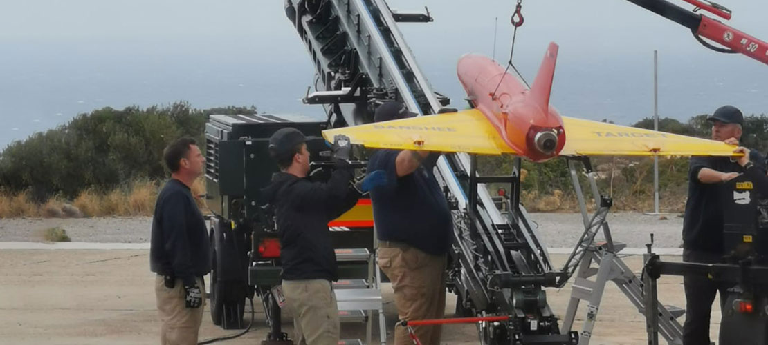 Banshee Jet 40 Launch Team launching Banshee Jet 40 on Hercules Launcher