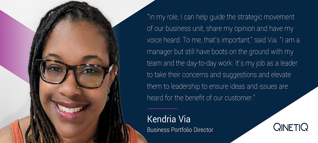Kendra Via, Business Portfolio Director quote