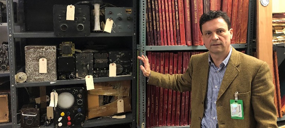 Damien Lewis in MRATHS archives in QinetiQ Malvern