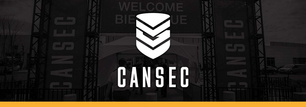 CANSEC logo on a black background
