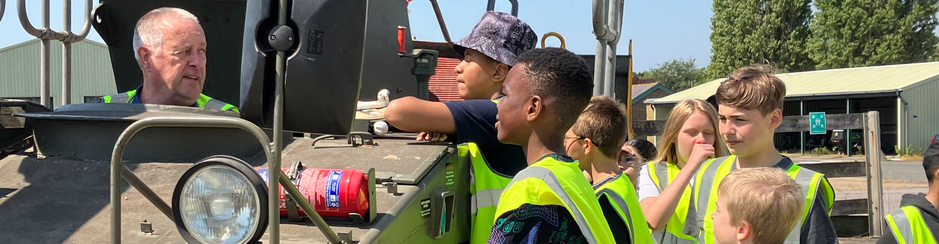 Children on site visit