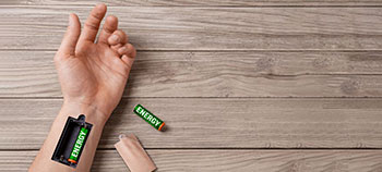 image of a human arm containing batteries