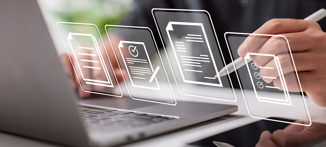 Hands working on keyboard