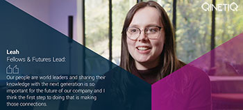 Leah, Future & Fellows Lead at QinetiQ
