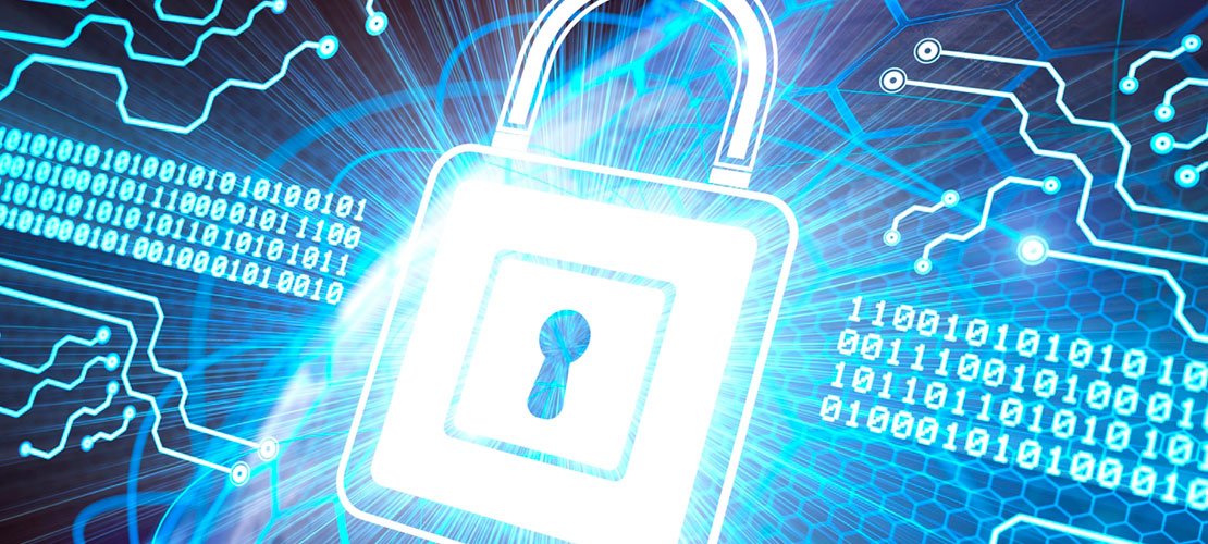 image depicting electronic lock with binary digits with electronic circuitry and electricity flowing