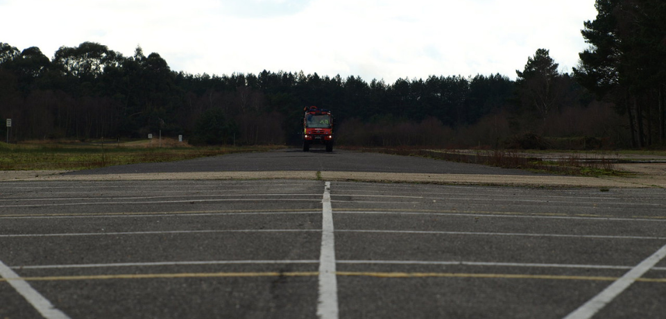 Straight and level track at Hurn Proving Ground