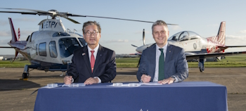 Will Blamey, Chief Executive (Interim) UK Defence at QinetiQ and KAI President Kang Goo-Young