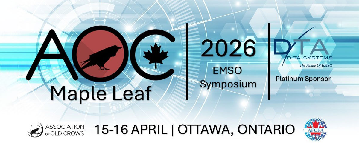 The AOC silhouette and a black maple leaf with event details of  15-16 April 2026 in Ottawa, Canada