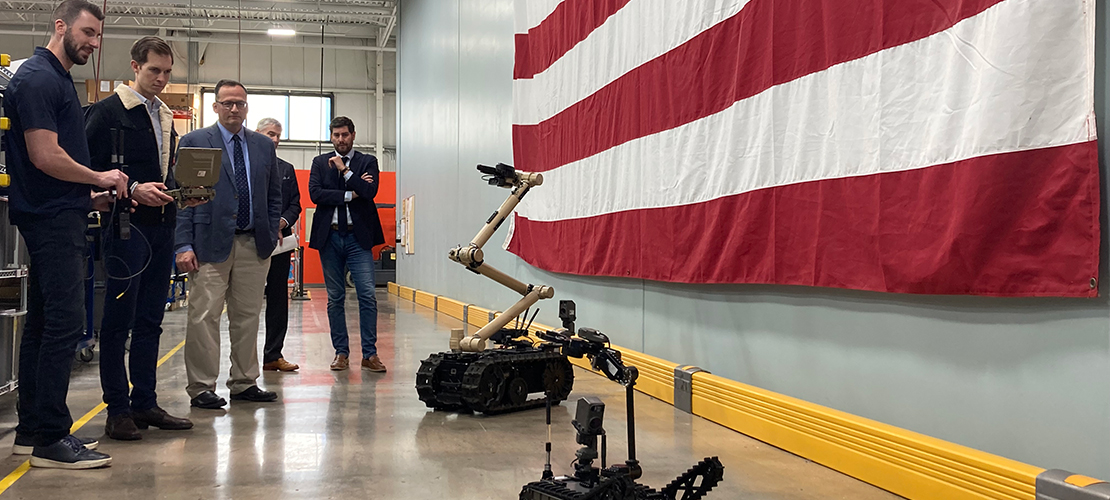 Congressman Jake Auchincloss Tours QinetiQ US Franklin, MA Facility