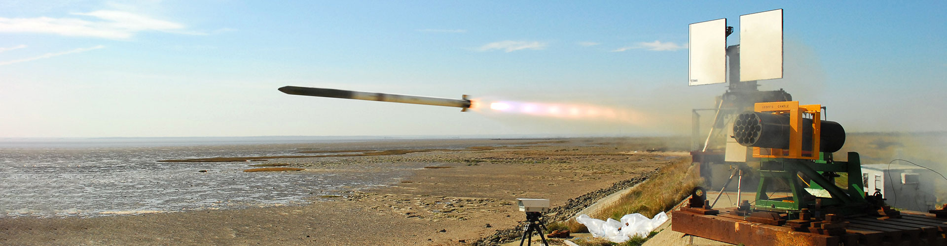 rocket launch on beach