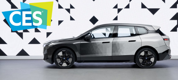 BMW - new colour changing concept car at CES 2022 with CES logo