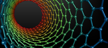 Techwatch - image showing conceptual image of Carbon nanotubes - tiny cylinders of carbon spanning the width of a single atom