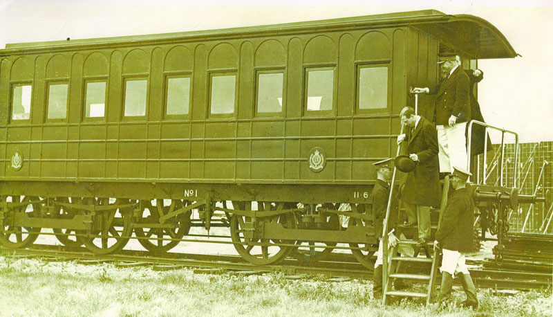 The Duke about to leave the 'Kitchener Coach' (Mrs M Orrell)