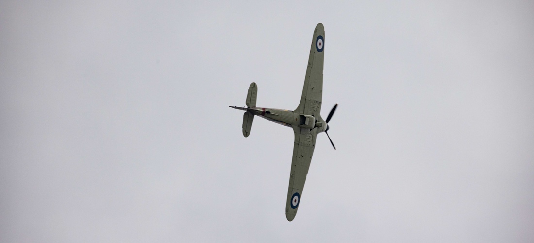 Hurricane in flight