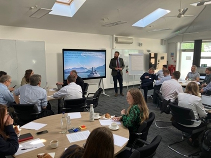 Dr Seabright introducing the AM road mapping event