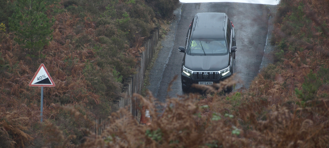 Vehicle on track at Hurn Proving Ground