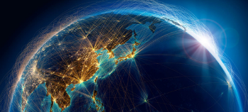 modern slavery image depicting image of earth with light cresting above