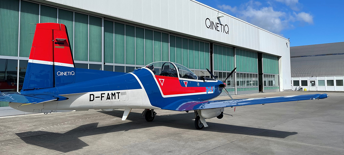 PC 9 outside QinetiQ hangar