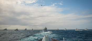 Formidable Shield exercise (Warships cruising in formaton)