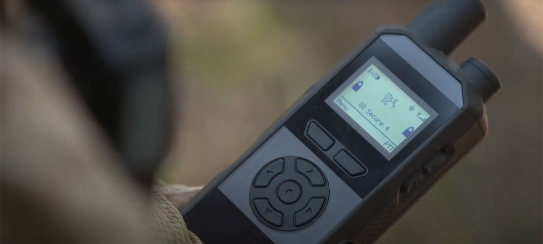 Bracer Iridium Tactical SATCOM Radio in use
