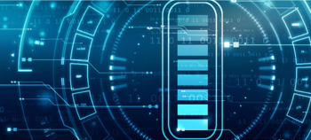 Graphics representing a full battery and power