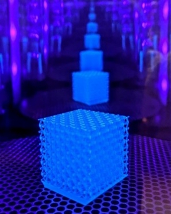 Metamaterial device for wave control produced using additive layer manufacture