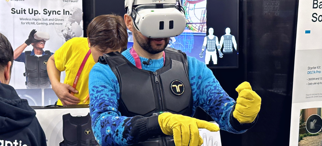 bHaptics VR equipment at CES 2023