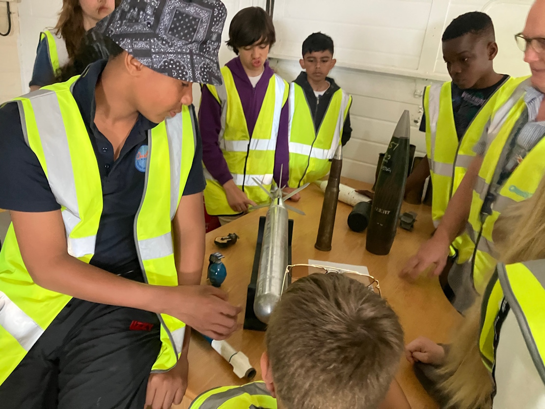 Students from Cecil Jones Academy and Westcliff High School for Boys at MOD Shoeburyness