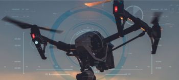 Drone on a viewscreen